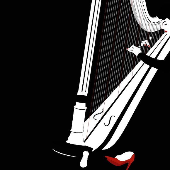 Harp Solo Woman illustration - Picture 2 of 2
